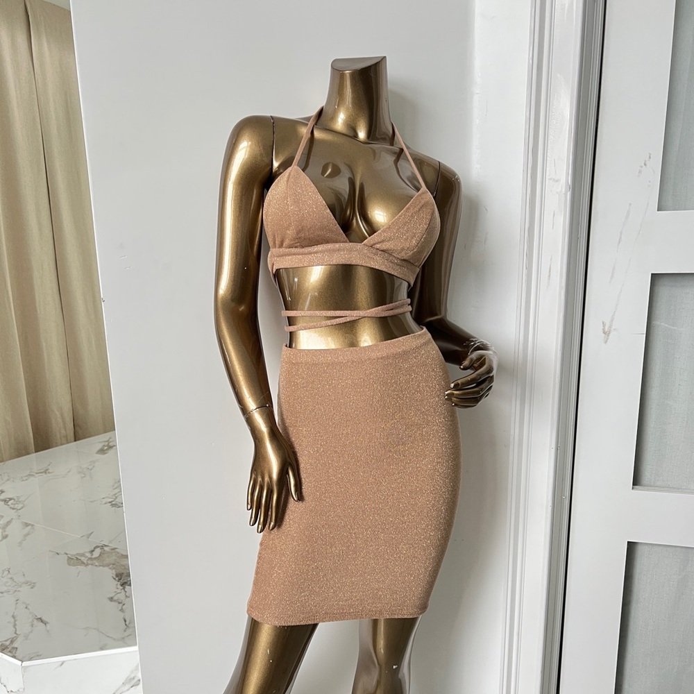 Brand New Oh Polly Duks Pink Skirt Set!